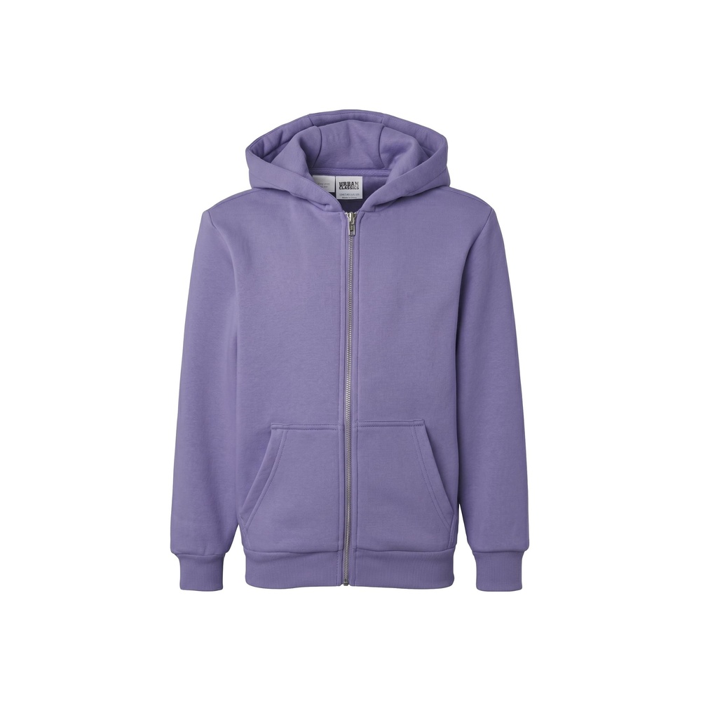 Urban Classics - Fluffy Veste Zip à Capuche Enfants - Lilas